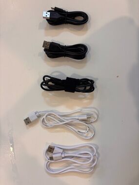 Generic USB to USB-C Charging Cables - Black & White